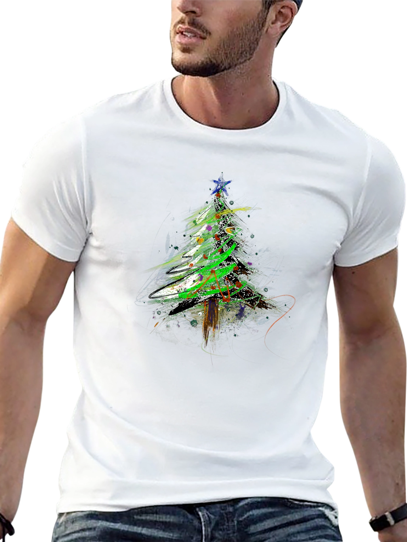 Abstract Christmas Tree T-Shirt - Holiday Apparel
