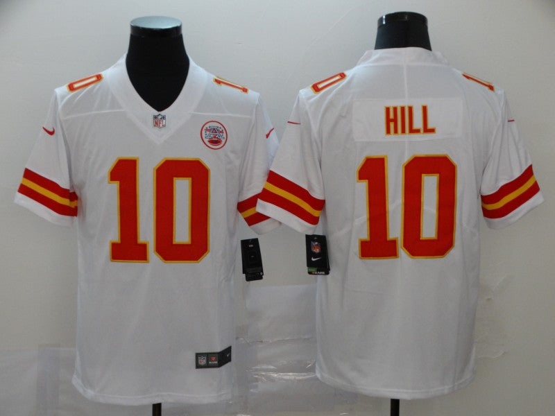 Men's Kansas City Chiefs Tyreek Hill #10 White Away Game Player Jerseys