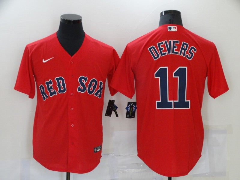 Men's Boston Red Sox Rafael Devers #11 Red Replica Baseball Jerseys