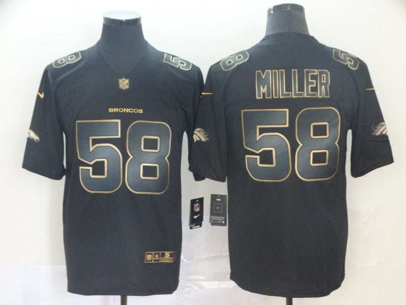 Men's Denver Broncos #58 Von Miller Black Game Player Jerseys