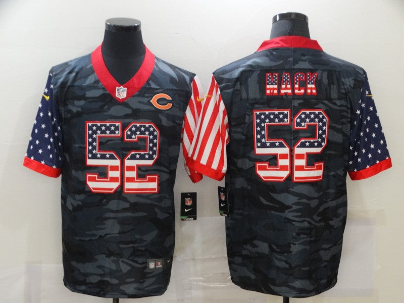 Men's Chicago Bears Khalil Mack #52 Gray Camouflage Game Player Jerseys