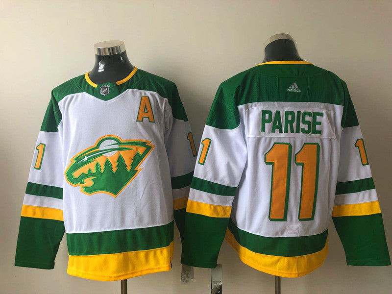 Men's Minnesota Wild Zach Parise #11 White Breakaway Player Jerseys