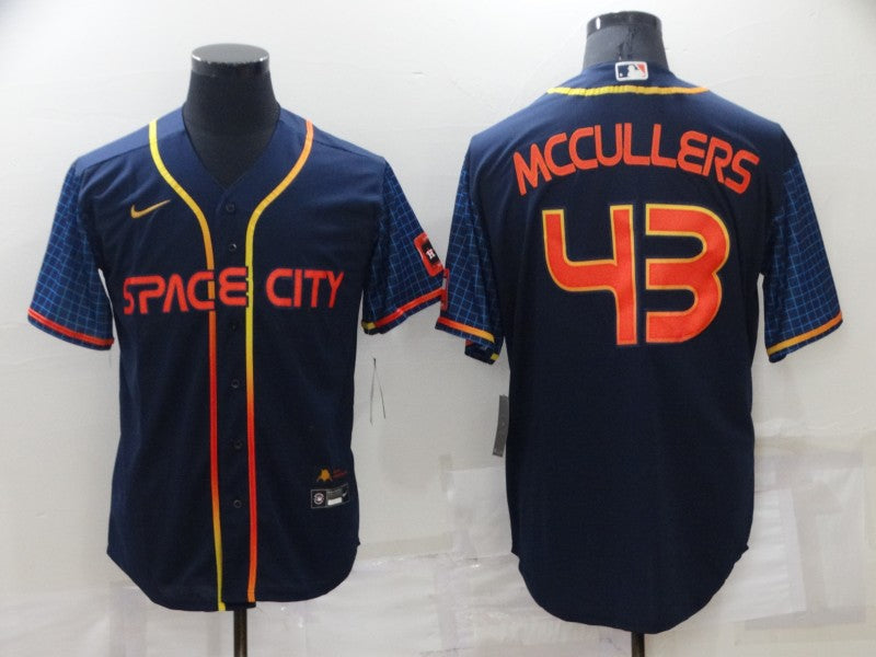 Men's Houston Astros Lance McCullers #43 Navy Space City Jerseys