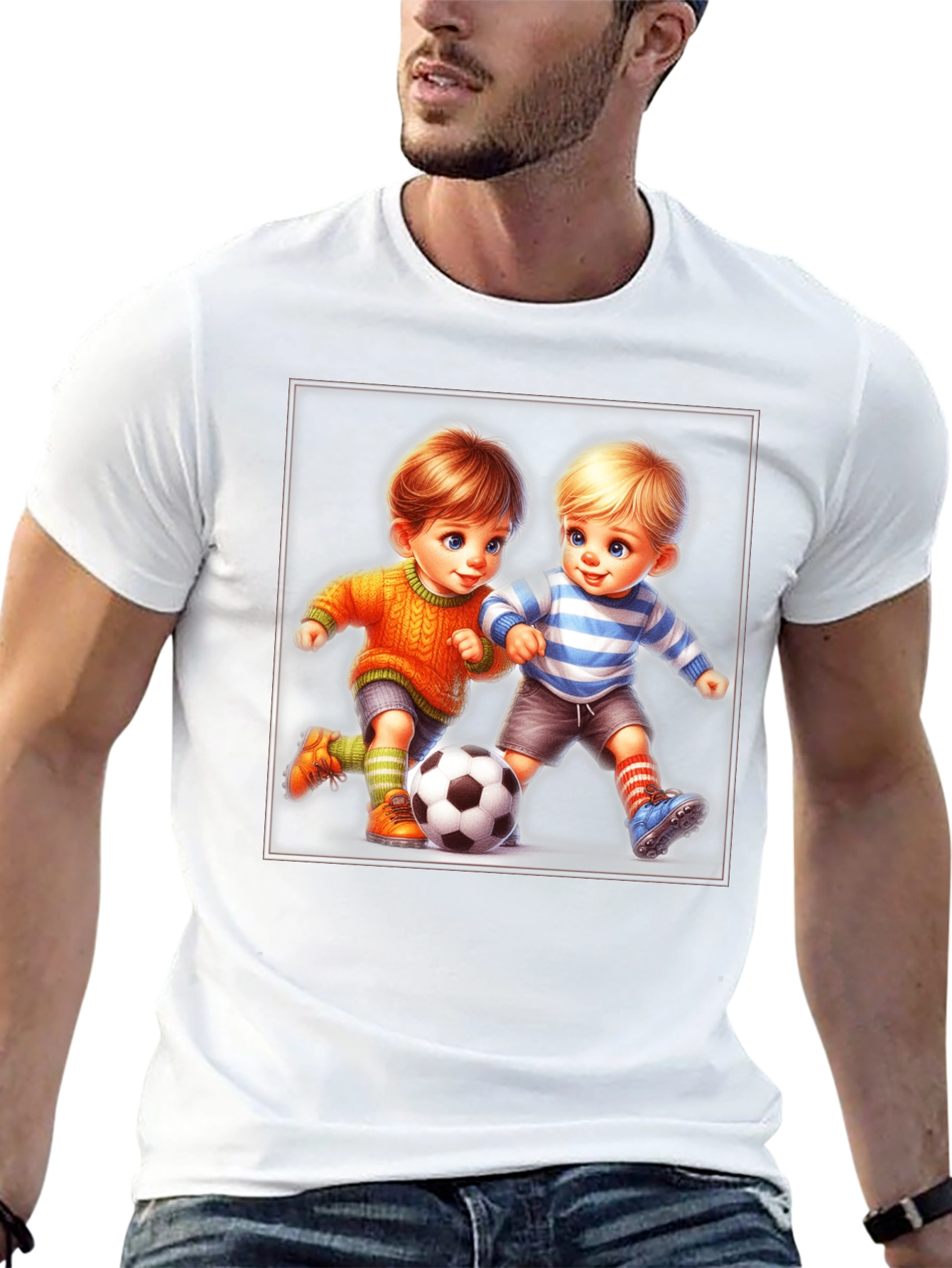 Boys Soccer T-Shirt: Cartoon Kids Graphic Tee