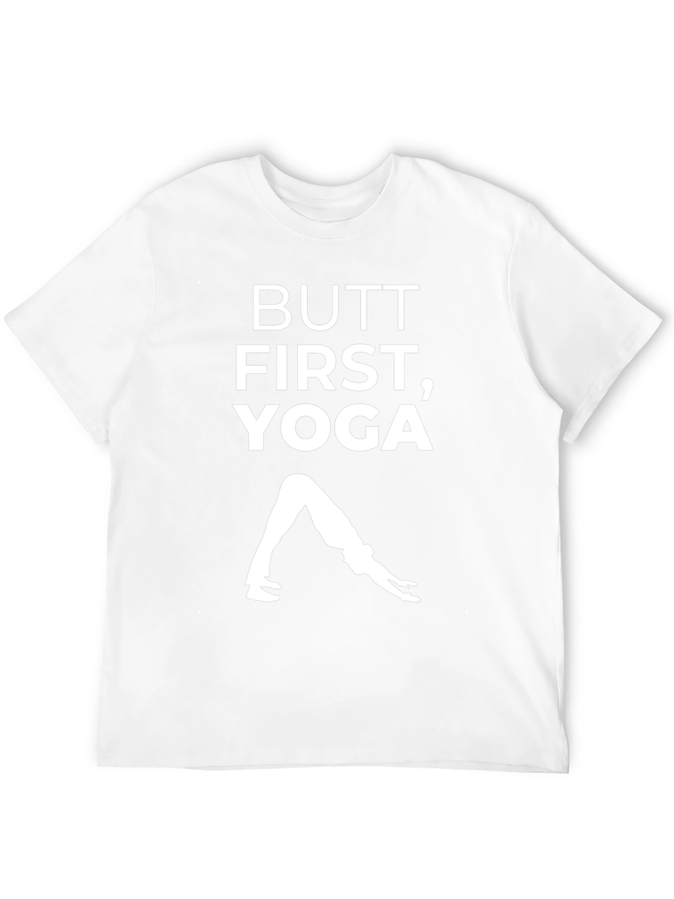 Butt First Yoga Graphic Tee - Mens Black T-Shirt