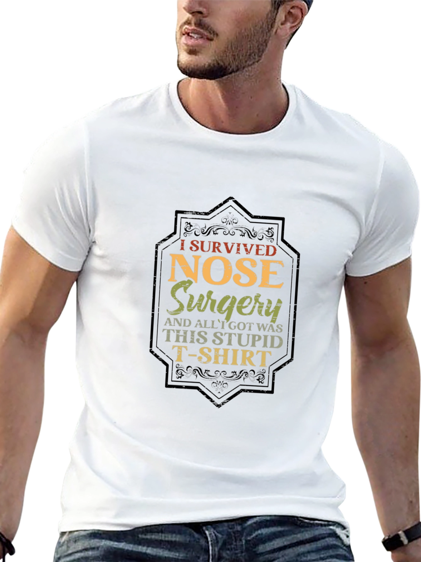 I Survived Nose Surgery Graphic T-Shirt