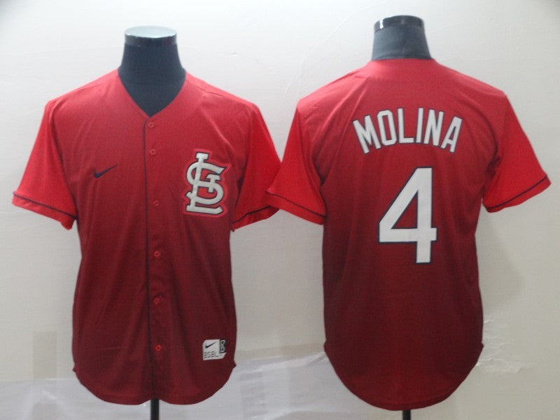 Men's St. Louis Cardinals Yadier Molina #4 Red Fashion Stitched Jerseys