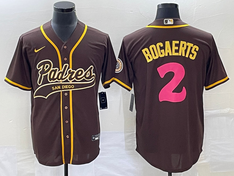 Men's San Diego Padres Xander Bogaerts #2 Brown Replica Player Jerseys Joint Edition