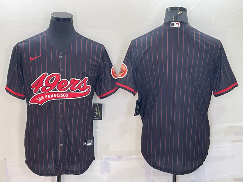 Men's San Francisco 49ers Black Blank Player Jerseys