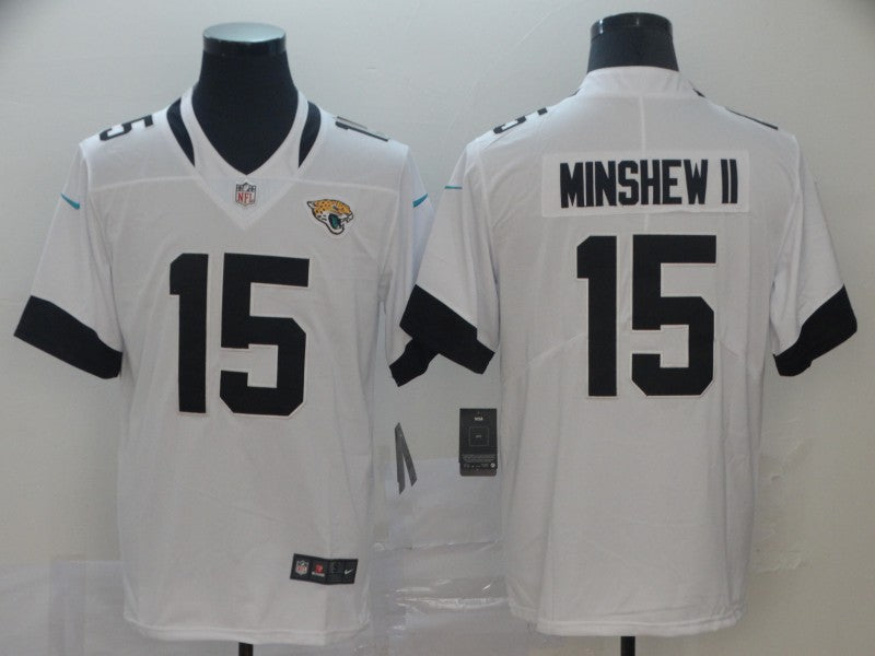 Men's Jacksonville Jaguars Gardner Minshew II #15 White Game Player Jerseys