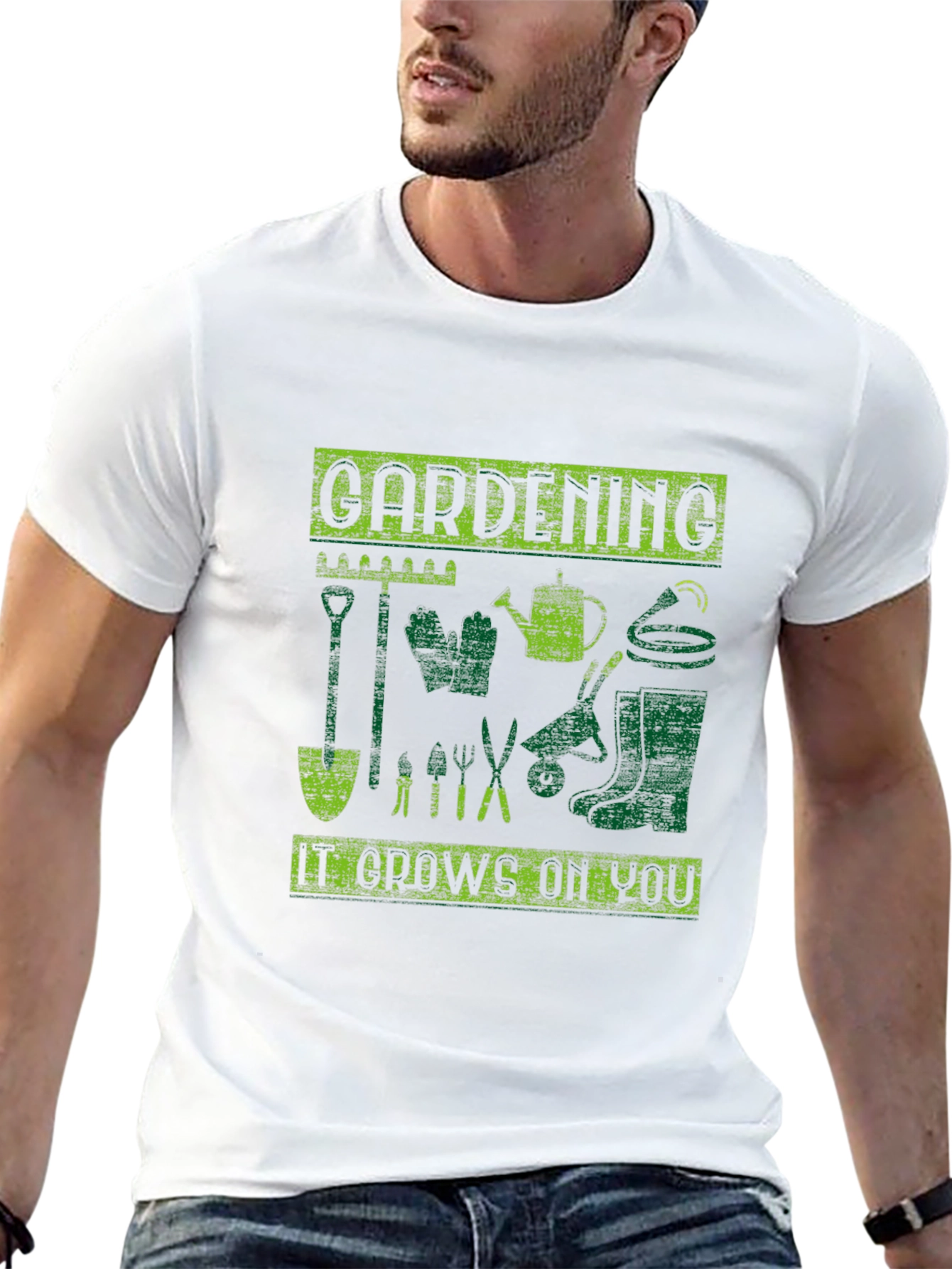 Gardening It Grows On You Black T-Shirt