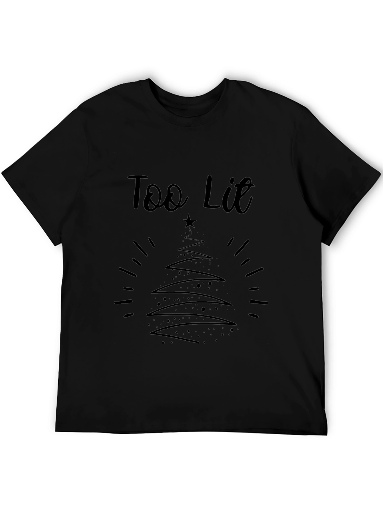 Too Lit Christmas Tree Graphic Tee