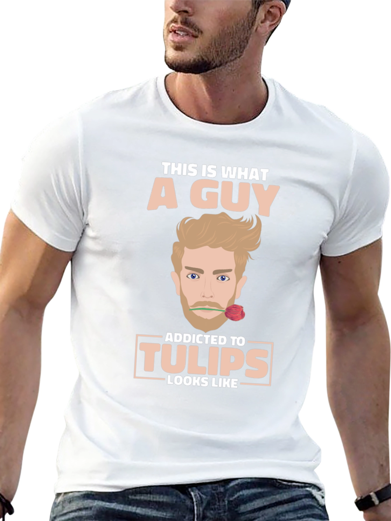 Addicted to Tulips T-Shirt Funny Novelty Tee