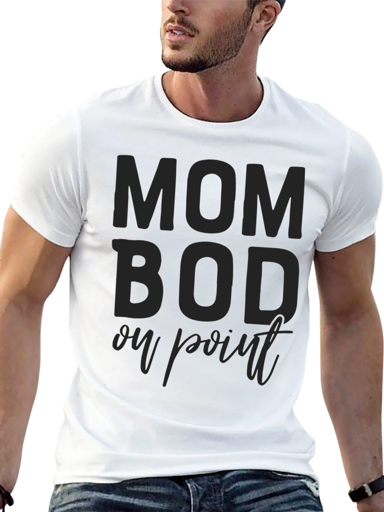 Mom Bod On Point Black T-Shirt