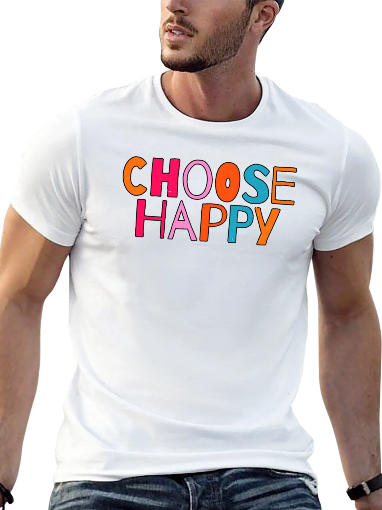 Choose Happy Graphic Tee - Black