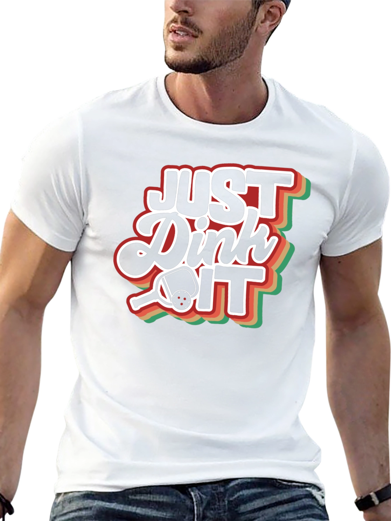 Just Dink It T-Shirt - Pickleball Retro Design