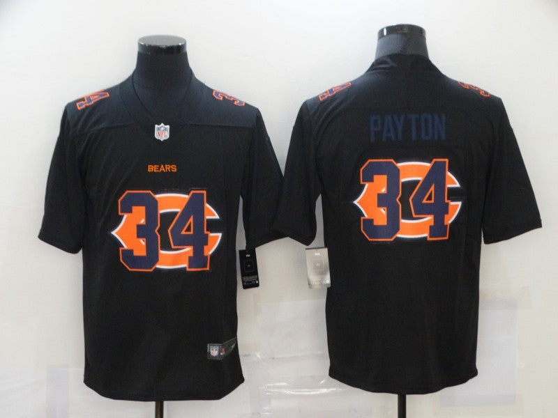 Men's Chicago Bears Walter Payton #34 Black Alternate Game Jerseys