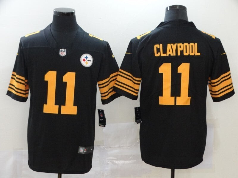 Men's Pittsburgh Steelers Chase Claypool Nike Jersey - Black-yellow numbers
