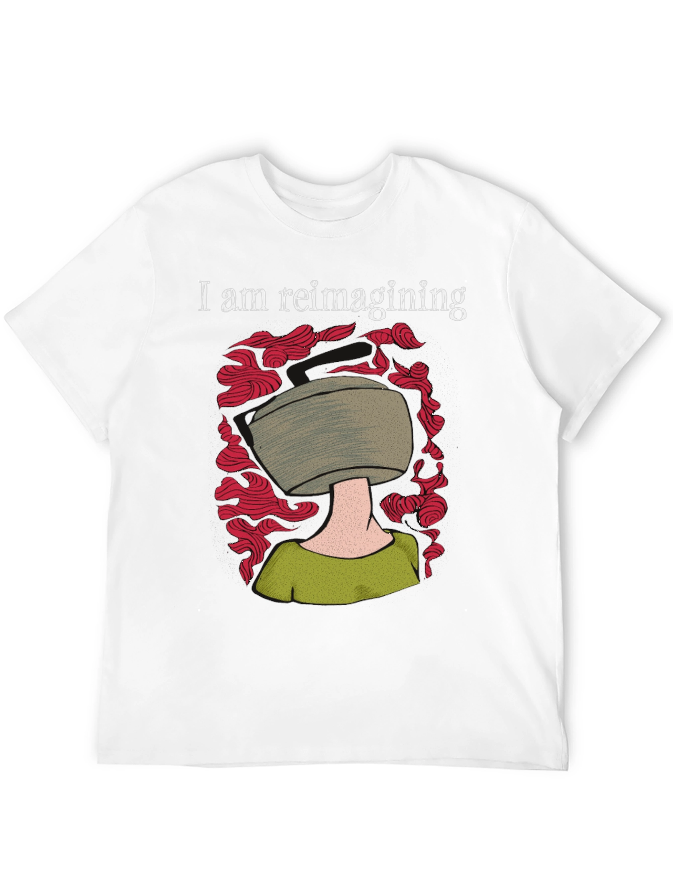 Reimagining T-Shirt: Black Graphic Tee for Creative Thinkers