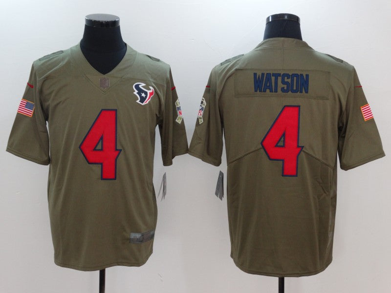 Men's Houston Texans Deshaun Watson #4 Brown Alternate Game Jerseys