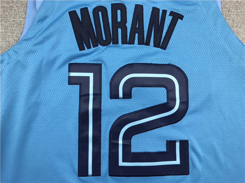 Men's Memphis Grizzlies Ja Morant #12 Blue Replica Fast Break Jerseys