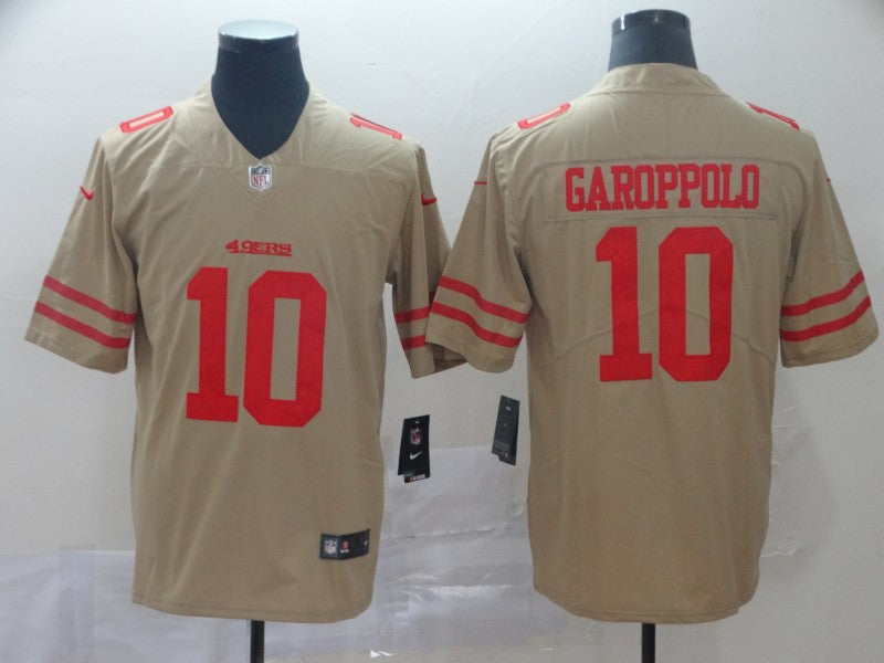 Men's San Francisco 49ers Jimmy Garoppolo #10 Gold Inverted Legend Jerseys