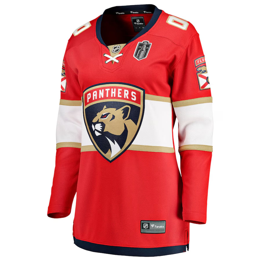 Women's Florida Panthers Fanatics Red 2025 Stanley Cup Final Home Breakaway Custom Jersey