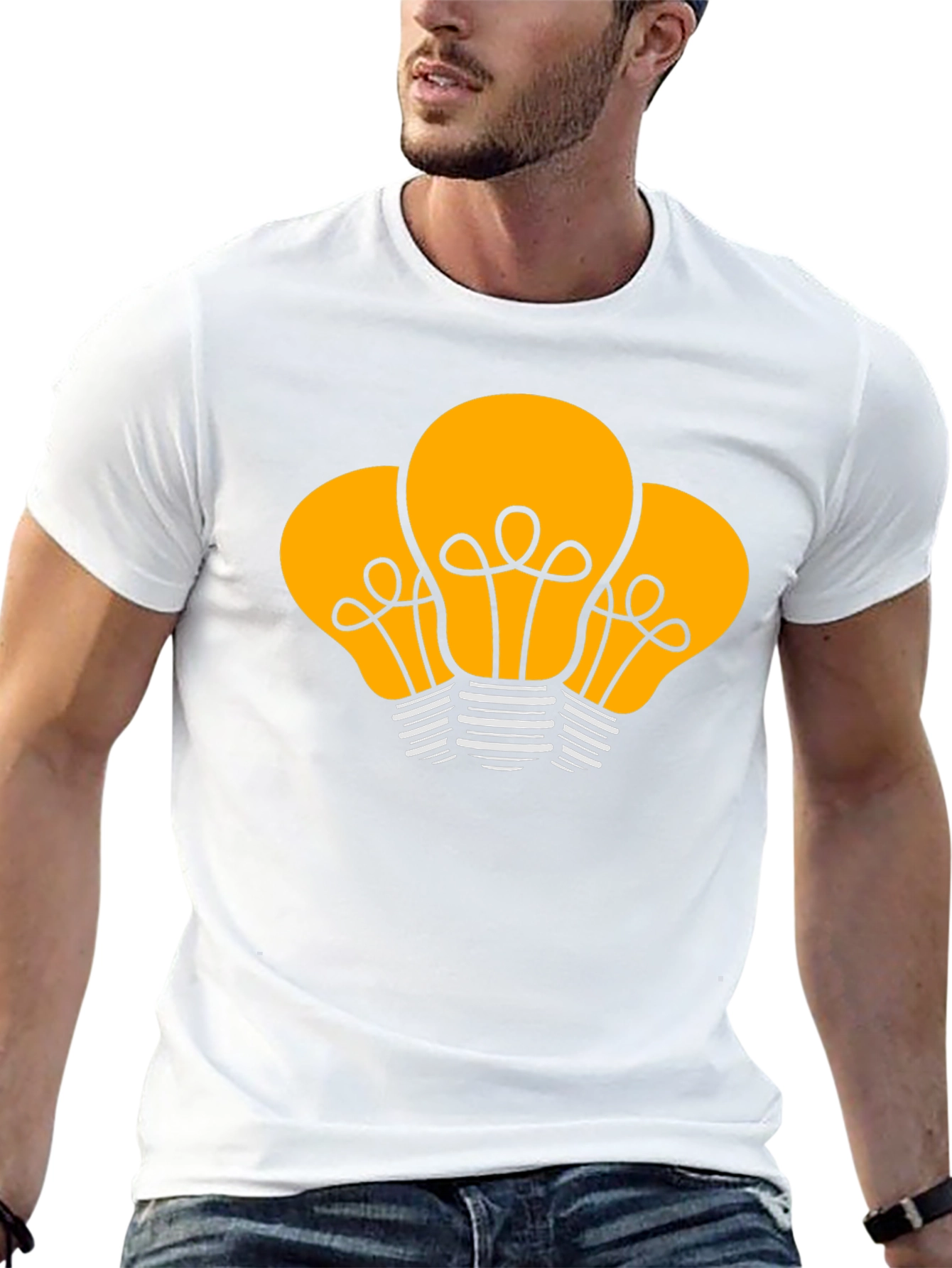 Bright Ideas Graphic Tee - Black Cotton T-Shirt
