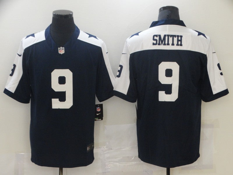 Men's Dallas Cowboys Emmitt Smith #9 Navy Game Jerseys