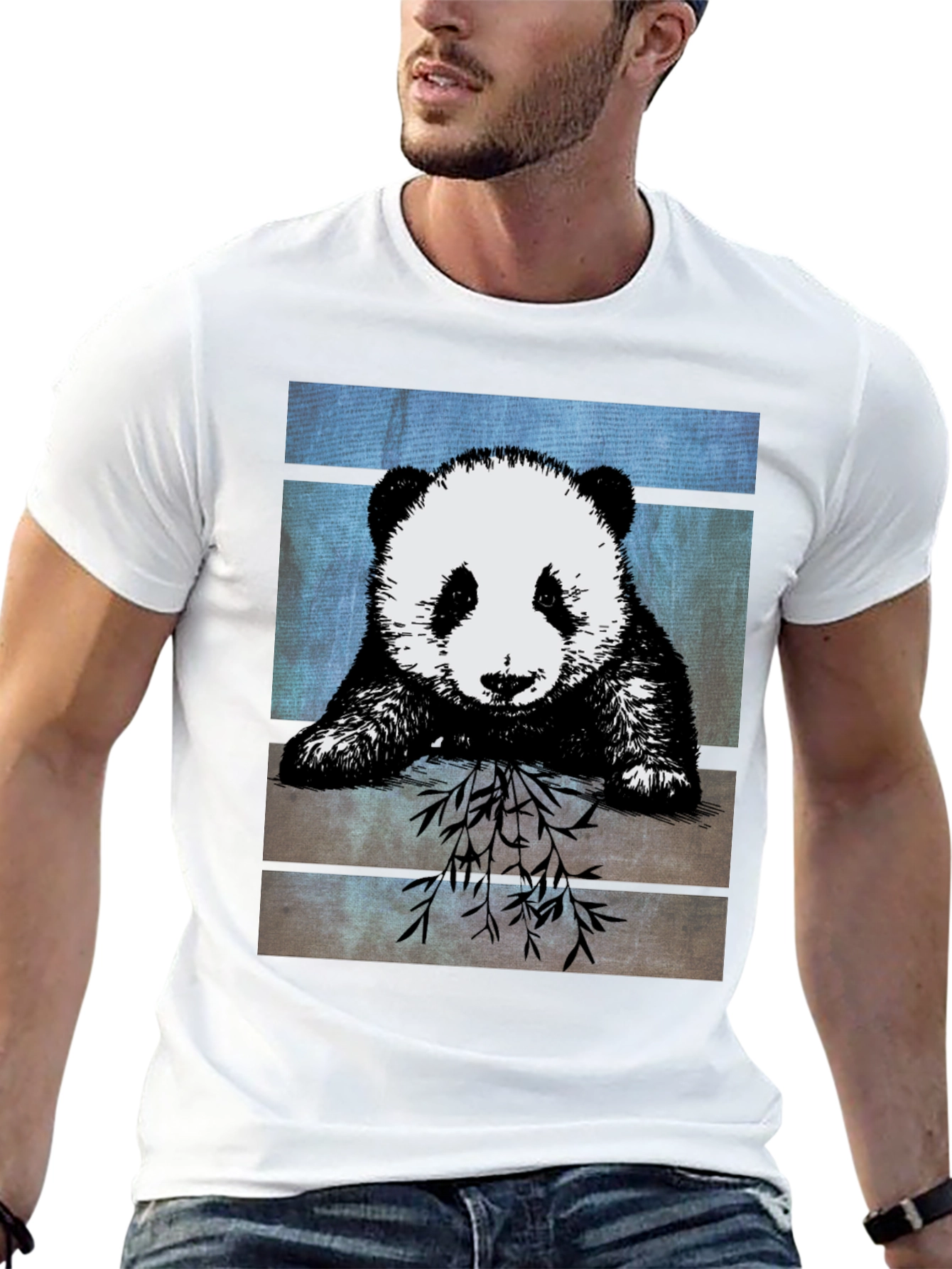 Panda Graphic Print T-Shirt - Casual Style