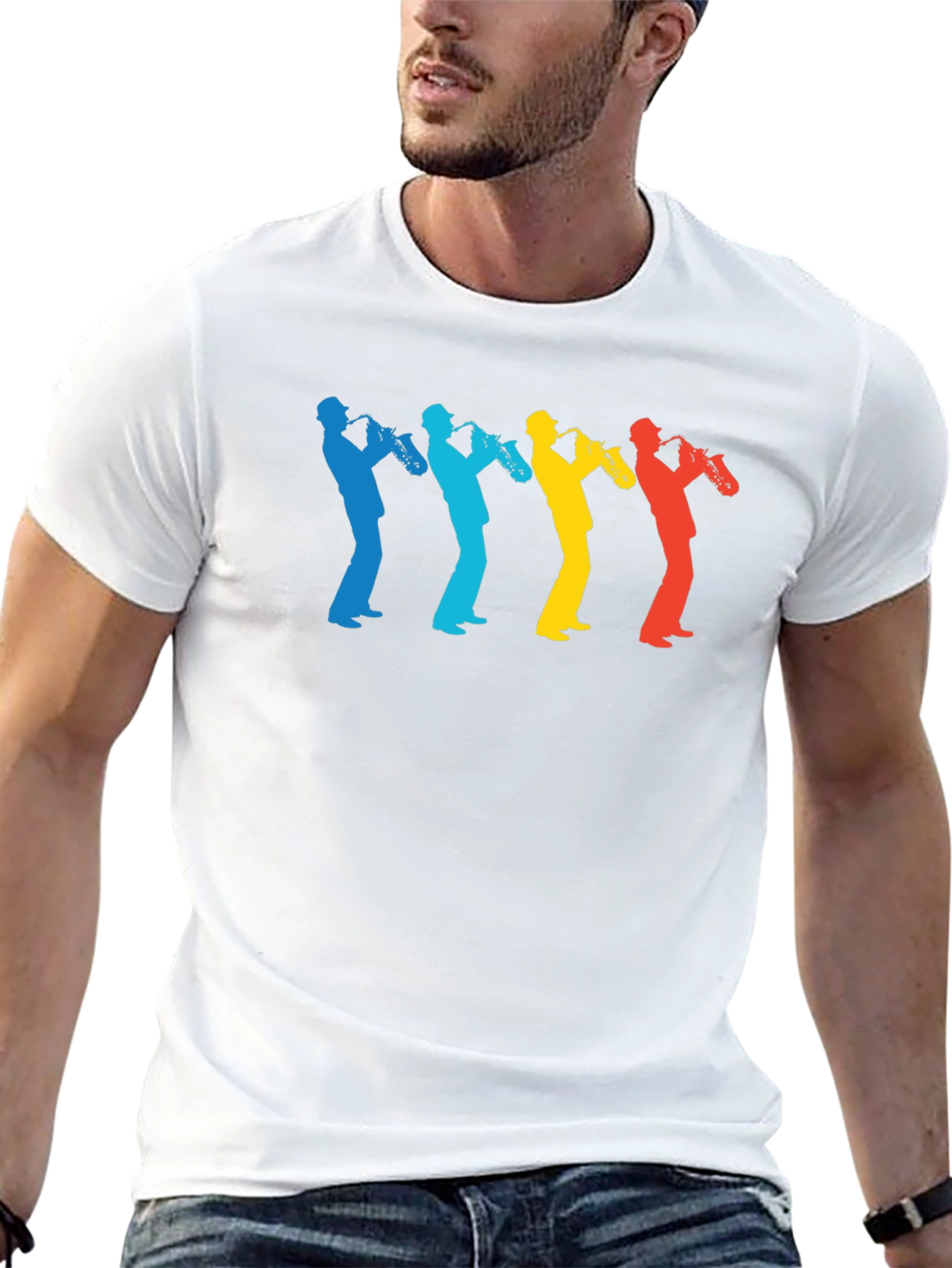 Cool Saxophone Players Graphic T-Shirt