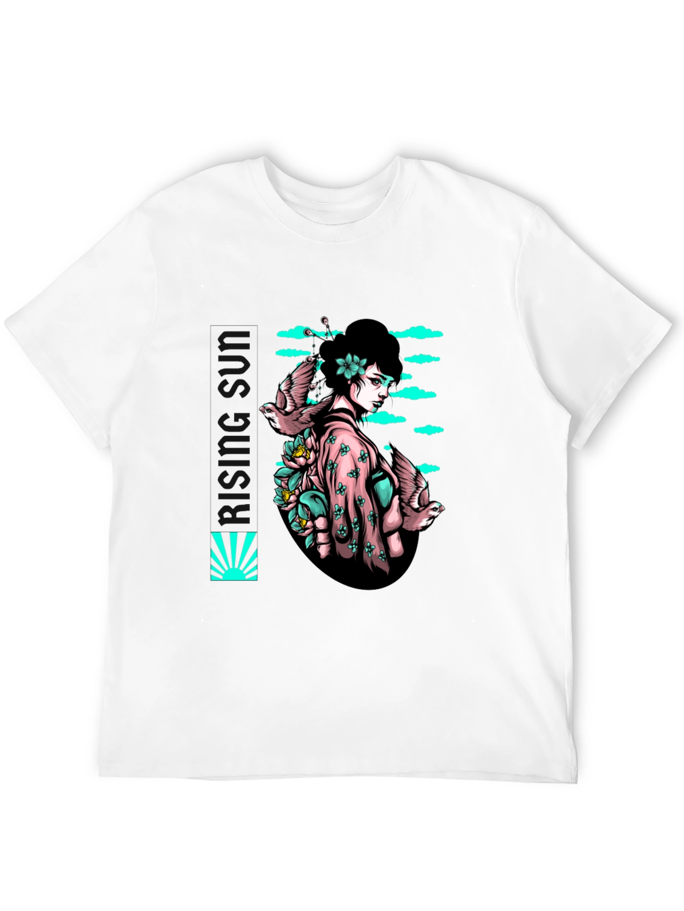 Geisha Bird T-Shirt - Unique Graphic Tee
