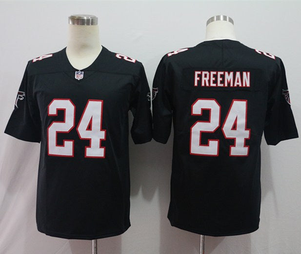 Men's Atlanta Falcons Devonta Freeman #24 Black Game Jerseys