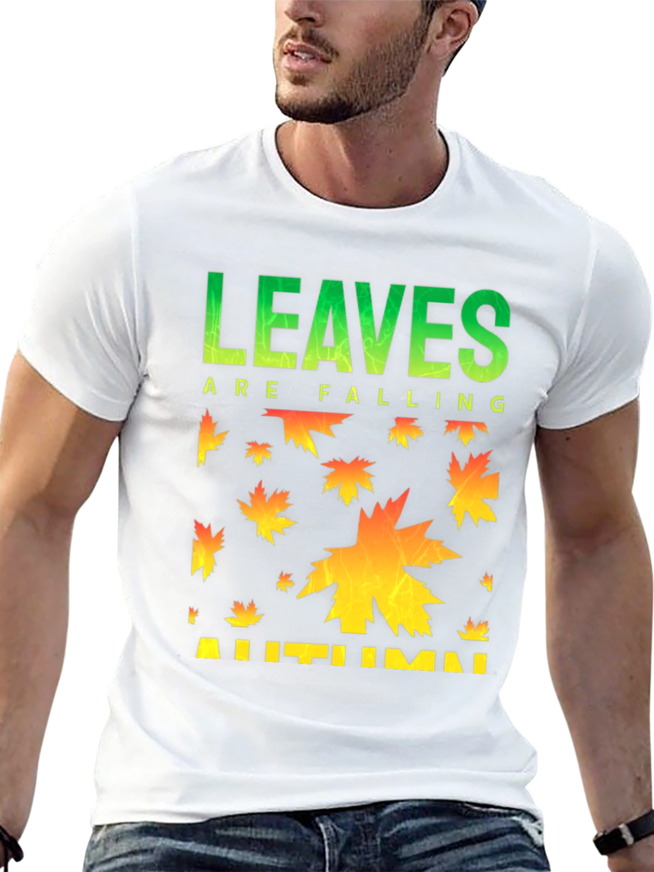 Autumn Leaves Falling Graphic T-Shirt