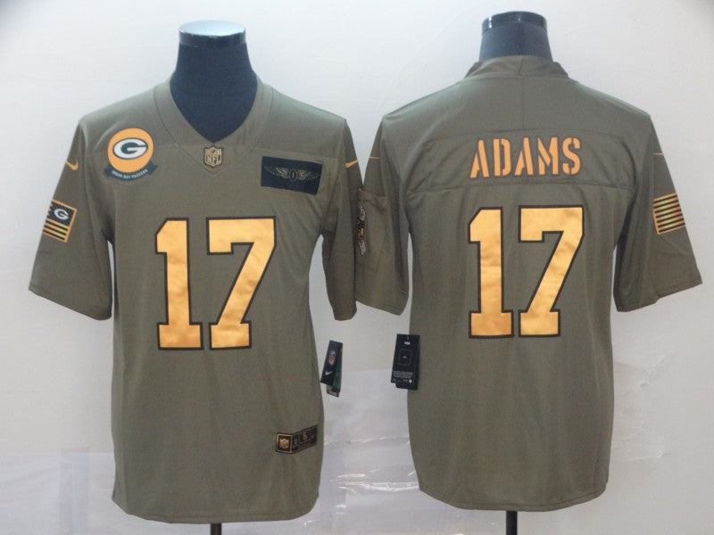 Men's Green Bay Packers Davante Adams #17 Brown Alternate Game Jerseys