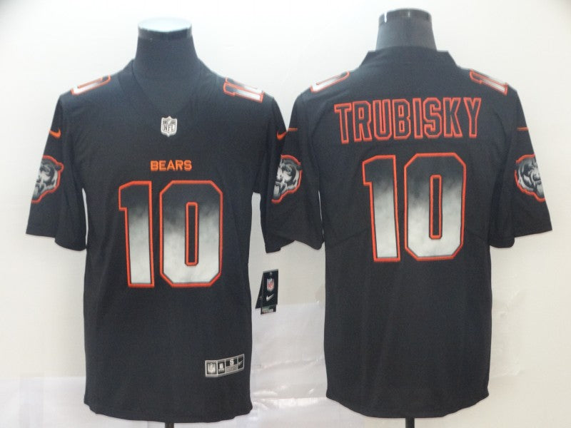Men's Chicago Bears #10 Mitch Trubisky Black Game Player Jerseys