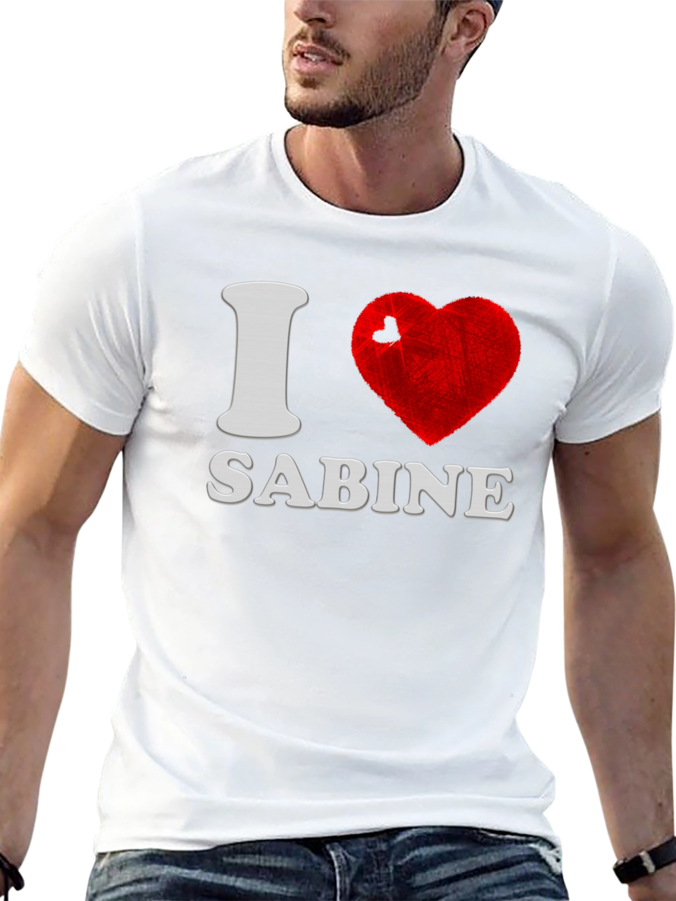 I Love Sabine T-Shirt - Novelty Graphic Tee