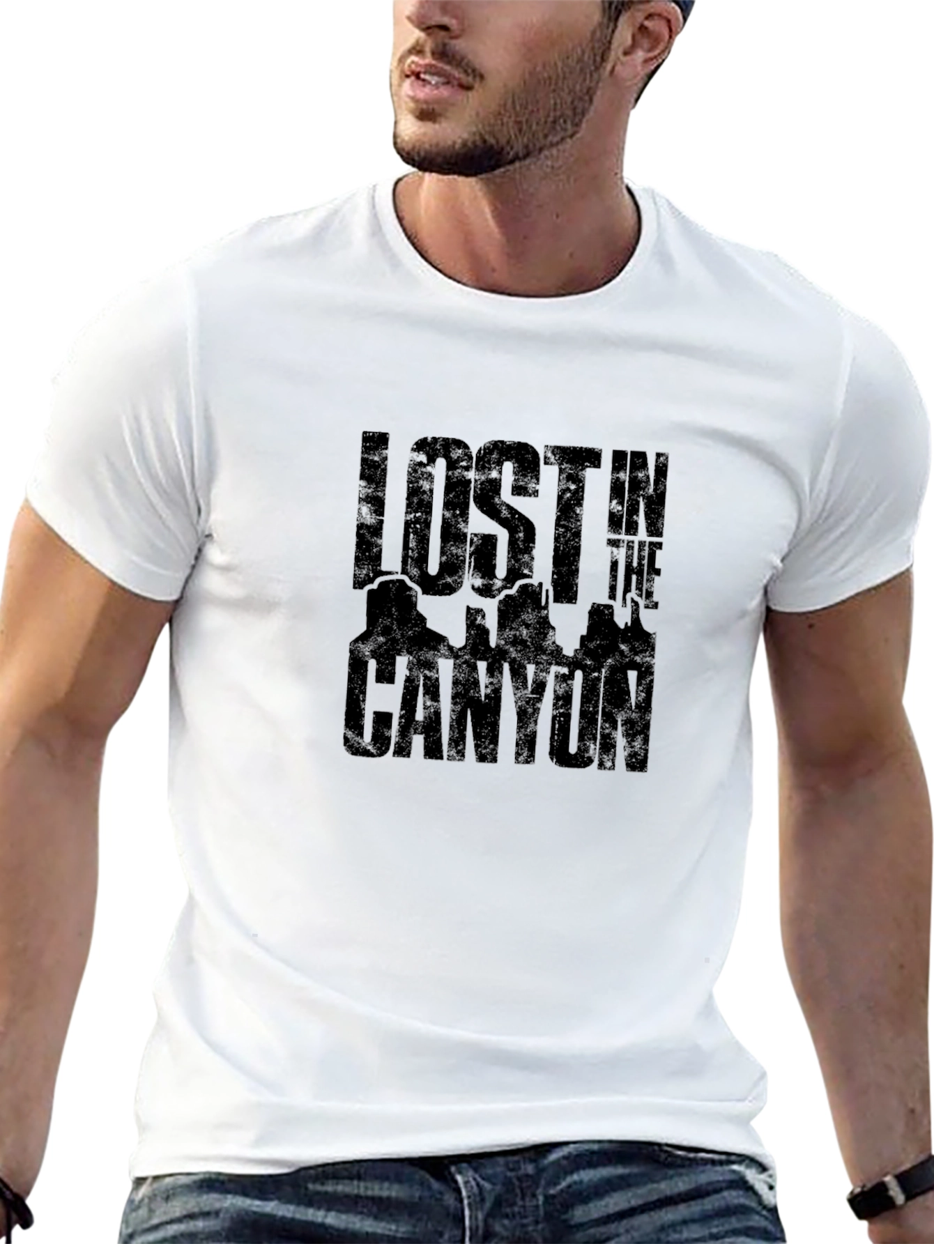 Lost in the Canyon Black Graphic Tee