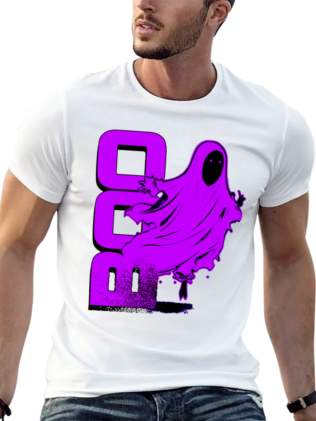 Spooky Ghost T-Shirt - Halloween Boo Tee