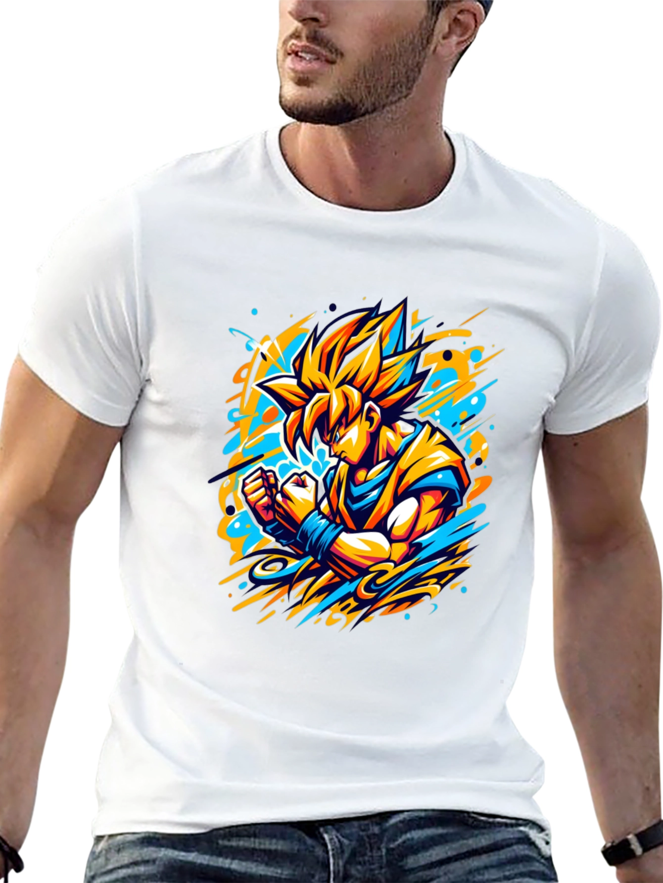 Goku Super Saiyan Anime Graphic Black T-Shirt