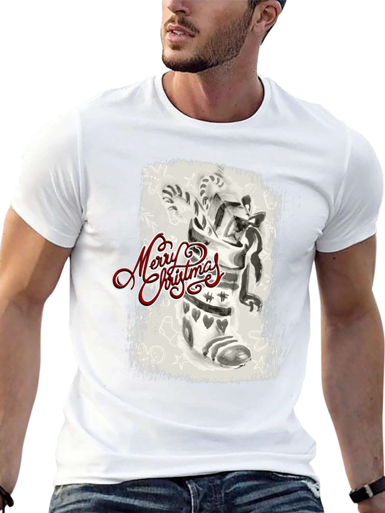 Christmas Stocking Graphic T-Shirt
