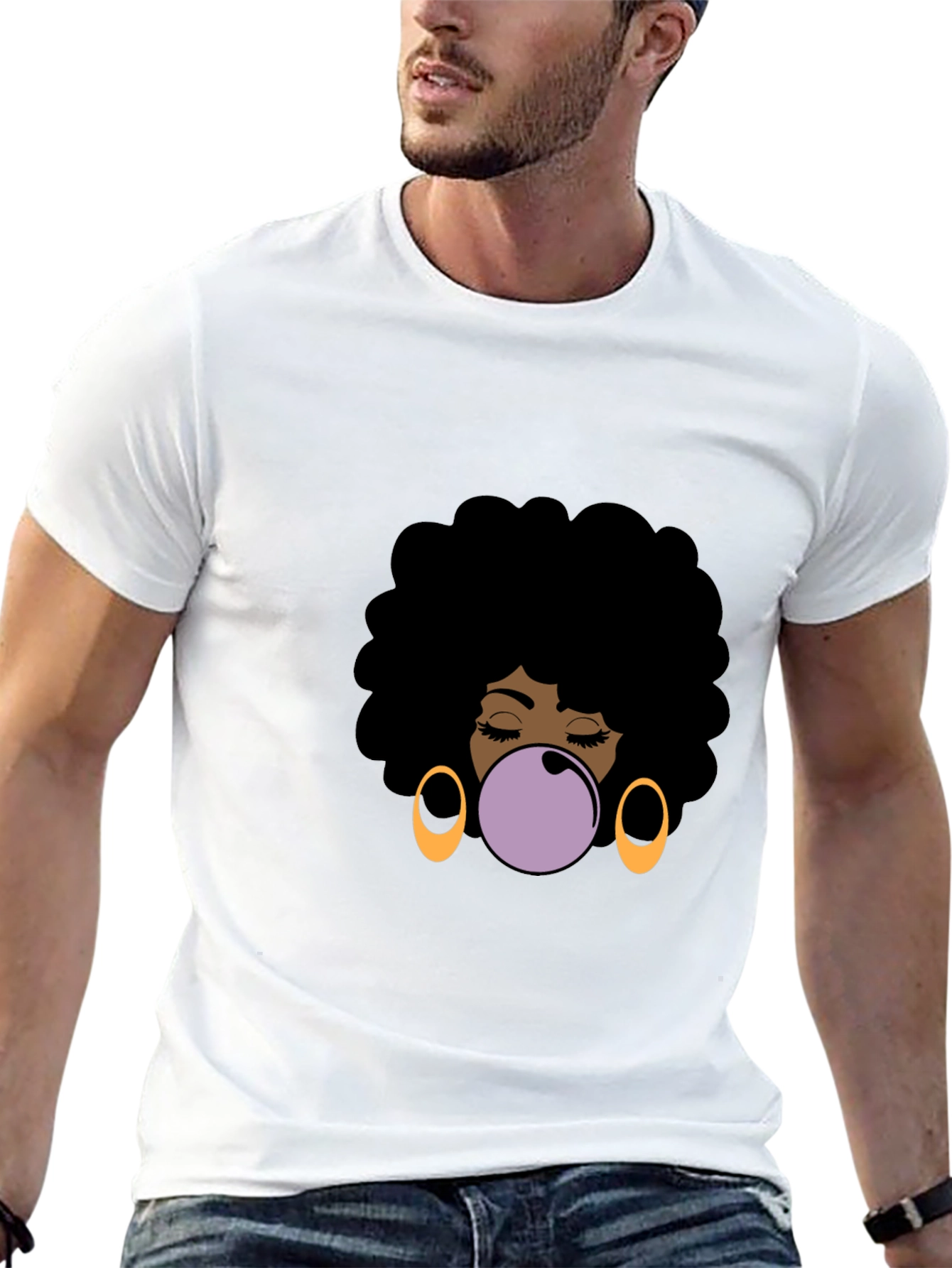 Afro Bubble Gum Pop Art T-Shirt