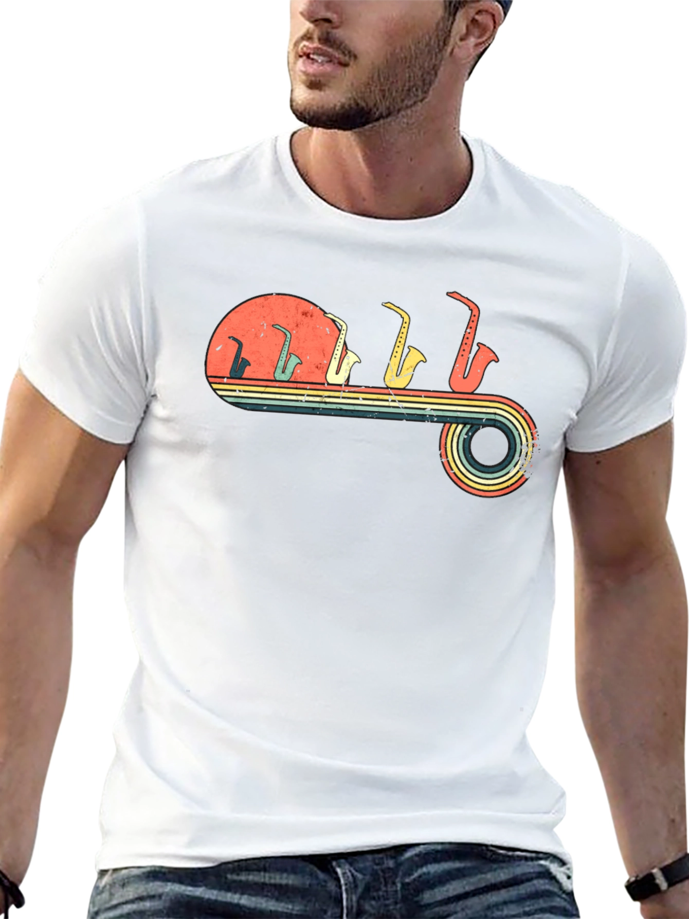 Retro Saxophone T-Shirt