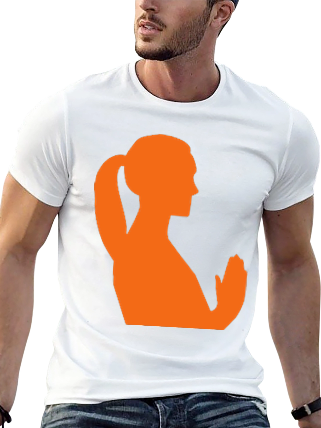 Silhouette Yoga Pose T-Shirt - Black Cotton Tee