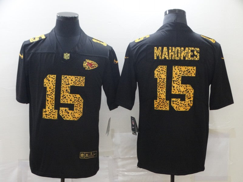 Men's Kansas City Chiefs Patrick Mahomes #15 Black Game Player Jerseys