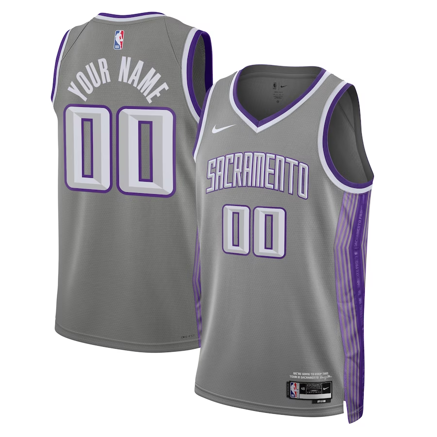 Men's Sacramento Kings Gray 2022/23 Swingman Custom Jerseys - City Edition