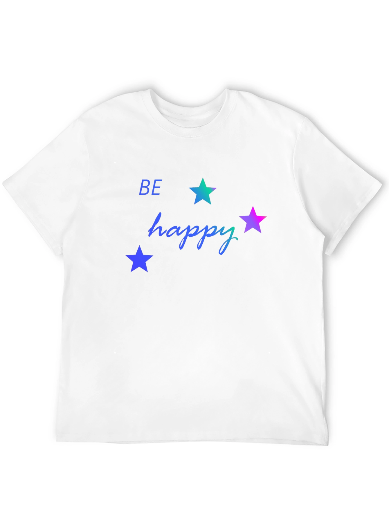Be Happy Star Graphic Black Tee