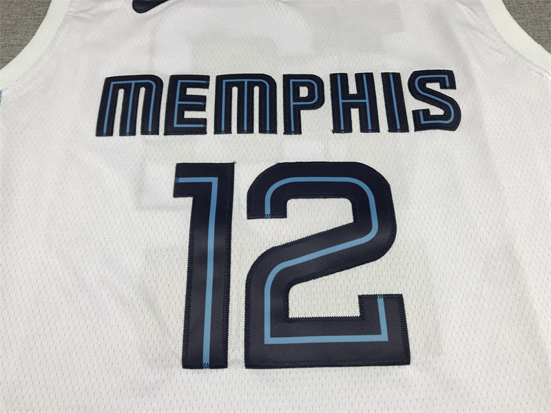 Men's Memphis Grizzlies Ja Morant #12 White 2022/23 Swingman Jerseys - Association Edition