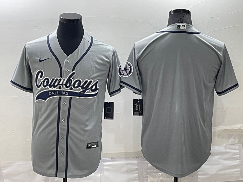 Men's Dallas Cowboys Gray Blank Jerseys
