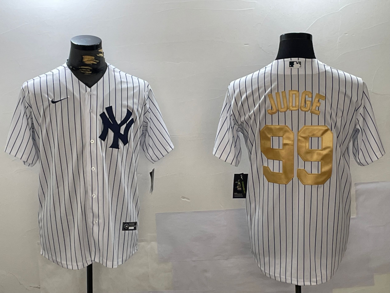 Men's New York Yankees Aaron Judge #99 White Player Game Jerseys